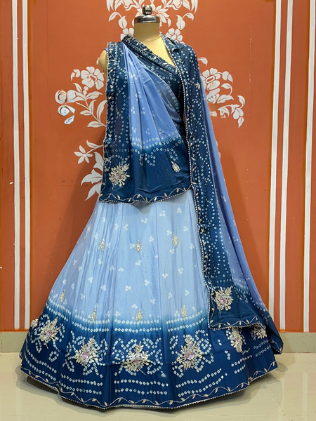 CHINO BHANDEJ KACCHI PATTI LEHENGA