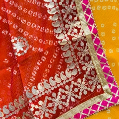 KOTA DORIYA BHANDEJ KACHI PATTI LEHENGA