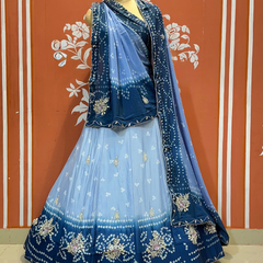 CHINO BHANDEJ KACCHI PATTI LEHENGA