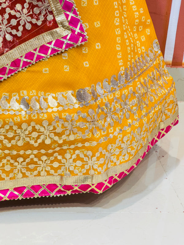 KOTA DORIYA BHANDEJ KACHI PATTI LEHENGA