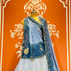 CHINO BHANDEJ KACCHI PATTI LEHENGA