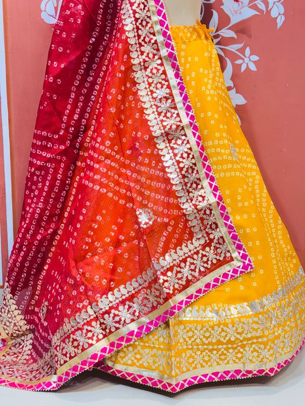 KOTA DORIYA BHANDEJ KACHI PATTI LEHENGA