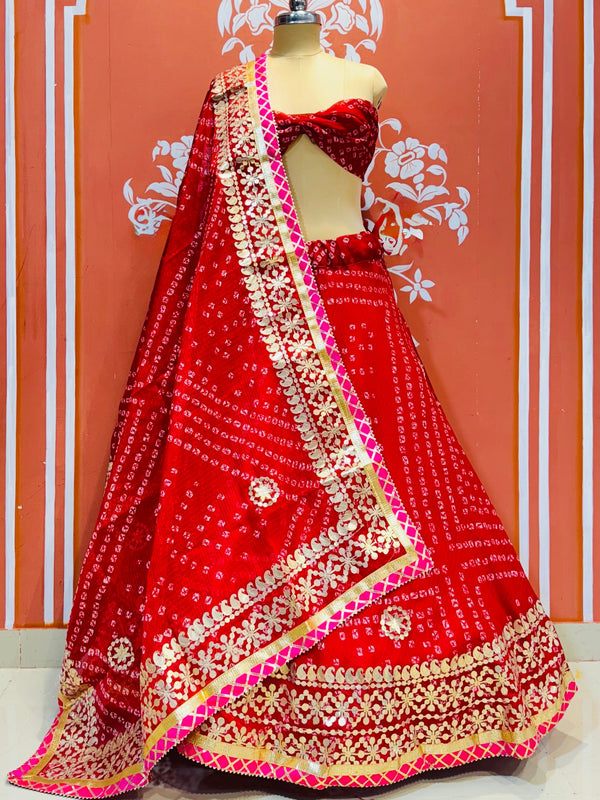 KOTA DORIYA BHANDEJ KACHI PATTI LEHENGA