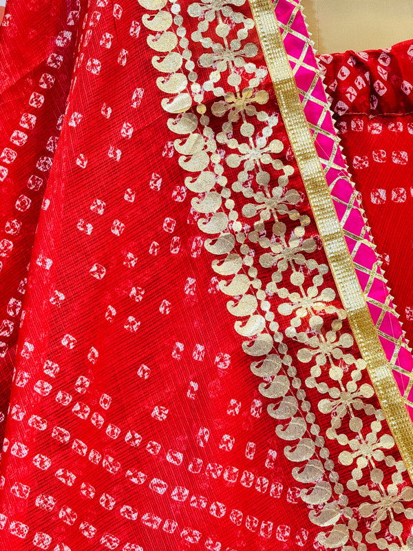KOTA DORIYA BHANDEJ KACHI PATTI LEHENGA