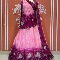 CHINO BHANDEJ KACCHI PATTI LEHENGA
