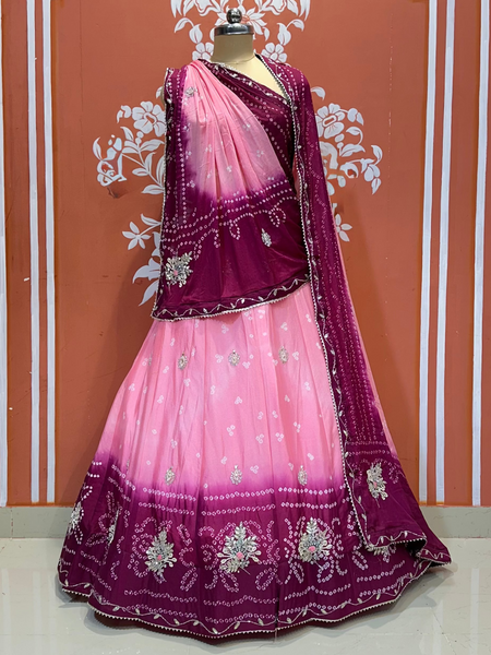 CHINO BHANDEJ KACCHI PATTI LEHENGA