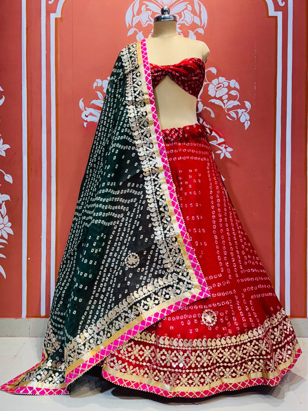 KOTA DORIYA BHANDEJ KACHI PATTI LEHENGA