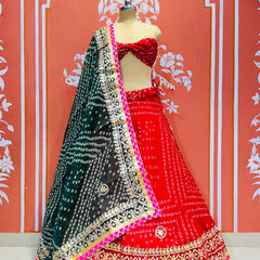 KOTA DORIYA BHANDEJ KACHI PATTI LEHENGA