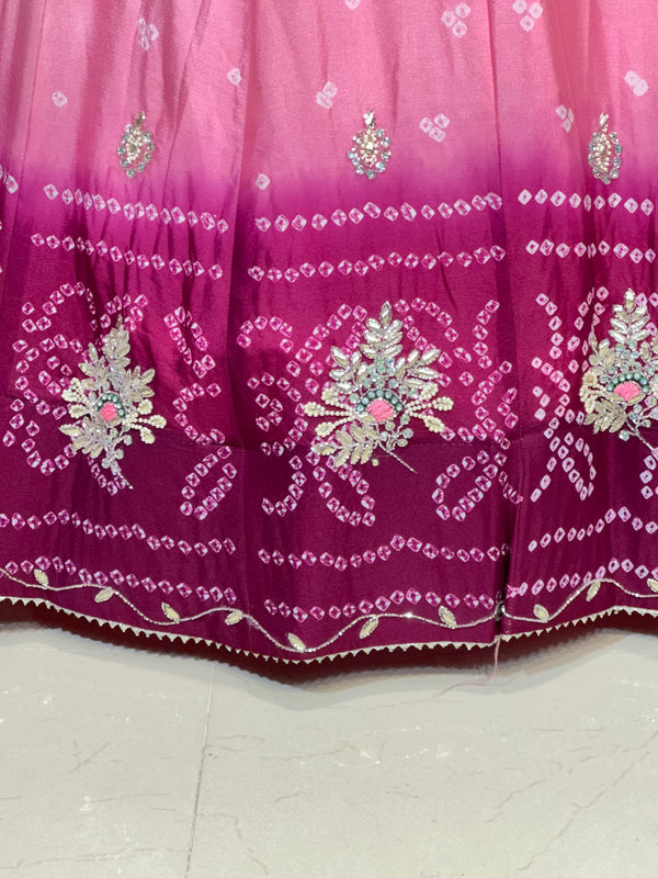 CHINO BHANDEJ KACCHI PATTI LEHENGA