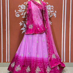 CHINO BHANDEJ KACCHI PATTI LEHENGA