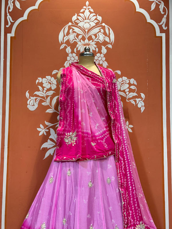 CHINO BHANDEJ KACCHI PATTI LEHENGA
