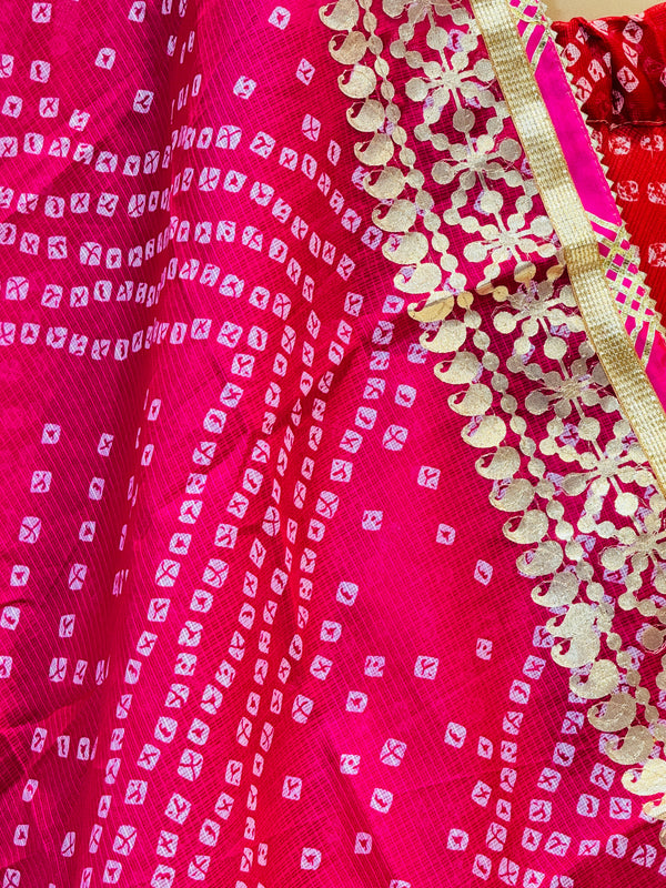 KOTA DORIYA BHANDEJ KACHI PATTI LEHENGA