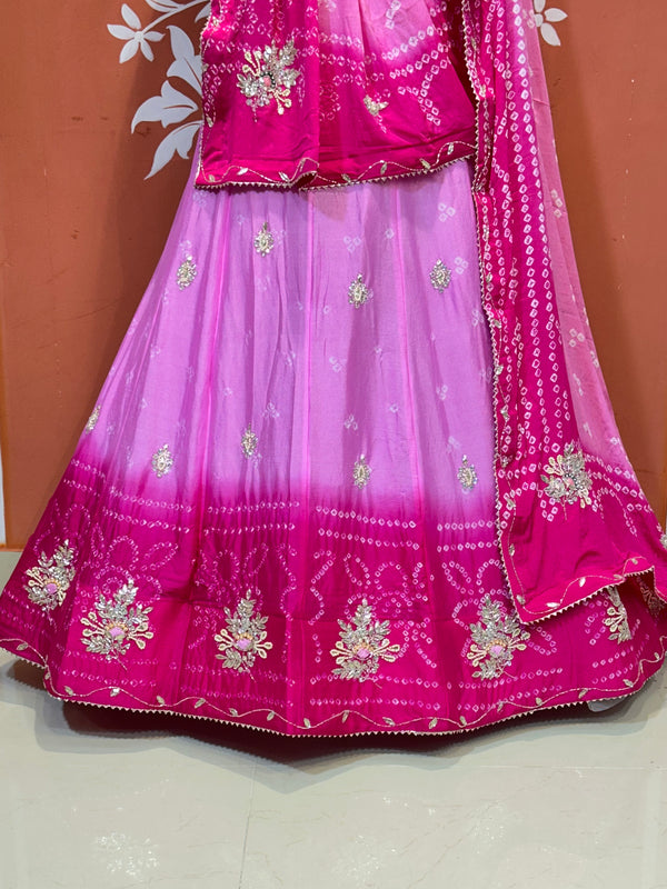 CHINO BHANDEJ KACCHI PATTI LEHENGA