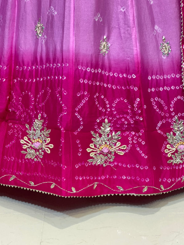 CHINO BHANDEJ KACCHI PATTI LEHENGA