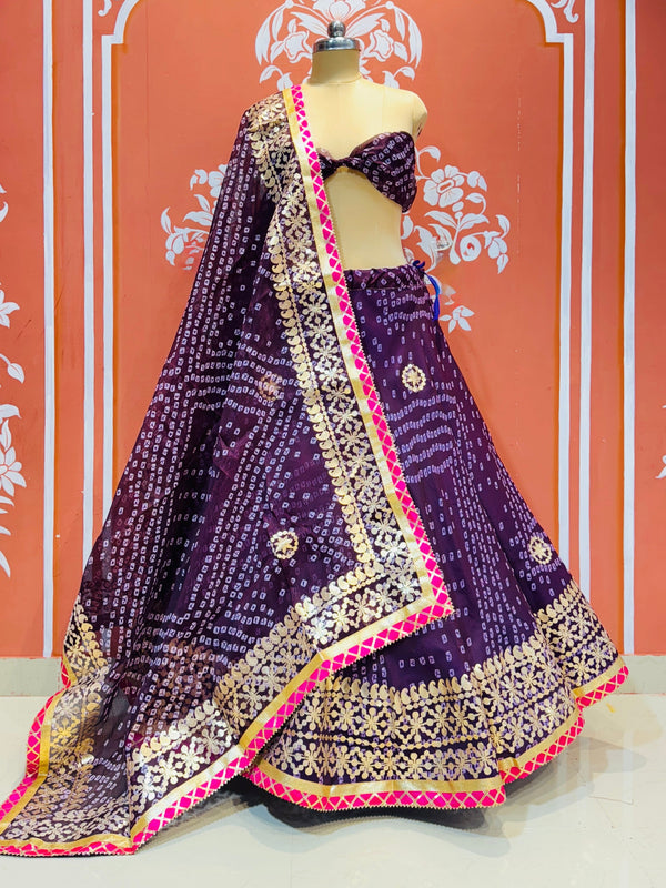 KOTA DORIYA BHANDEJ KACHI PATTI LEHENGA