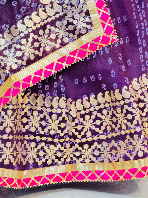 KOTA DORIYA BHANDEJ KACHI PATTI LEHENGA