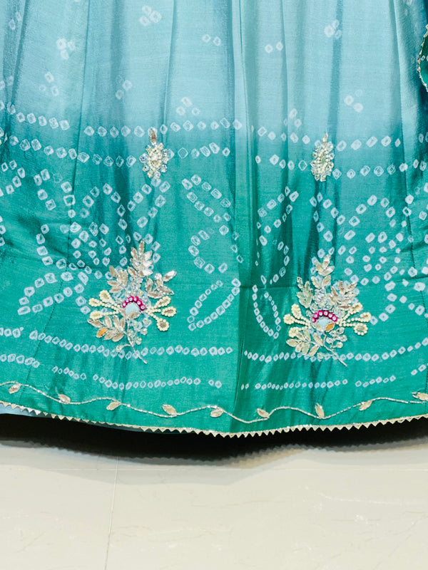 CHINO BHANDEJ KACCHI PATTI LEHENGA
