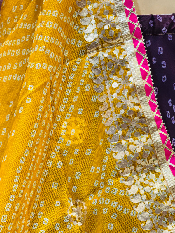 KOTA DORIYA BHANDEJ KACHI PATTI LEHENGA