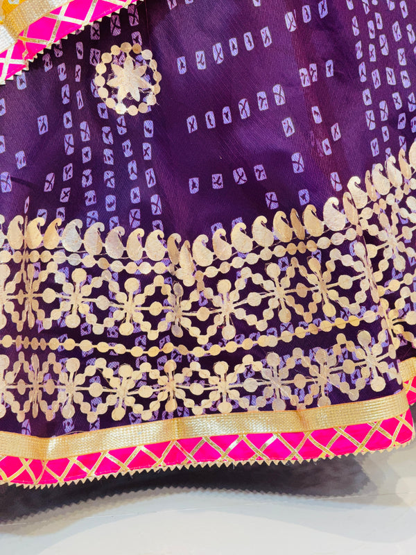 KOTA DORIYA BHANDEJ KACHI PATTI LEHENGA