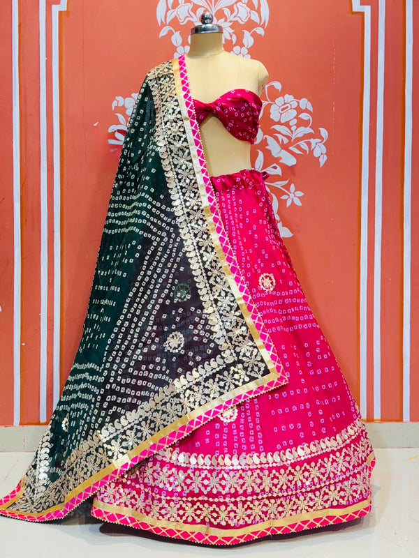 KOTA DORIYA BHANDEJ KACHI PATTI LEHENGA