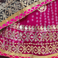 KOTA DORIYA BHANDEJ KACHI PATTI LEHENGA