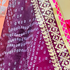 KOTA DORIYA BHANDEJ KACHI PATTI LEHENGA