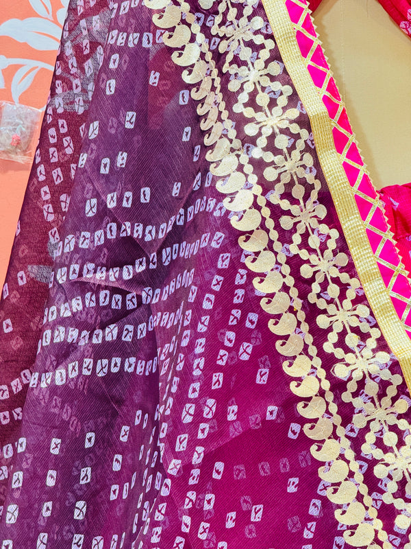 KOTA DORIYA BHANDEJ KACHI PATTI LEHENGA