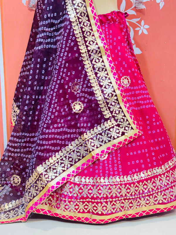 KOTA DORIYA BHANDEJ KACHI PATTI LEHENGA