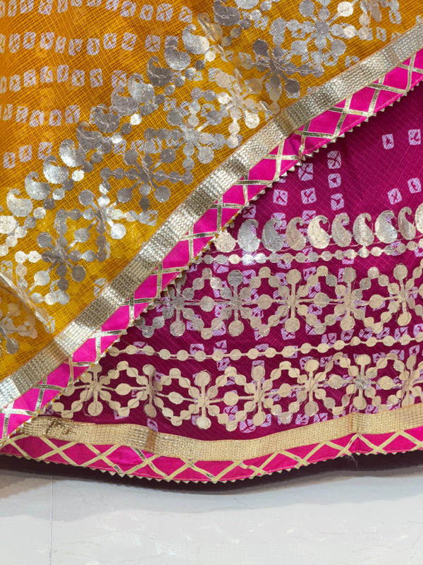 KOTA DORIYA BHANDEJ KACHI PATTI LEHENGA
