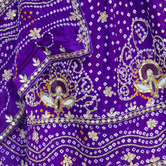 PURE GAZI SILK BHANDEJ LEHENGA