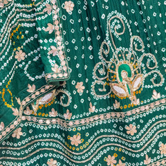PURE GAZI SILK BHANDEJ LEHENGA
