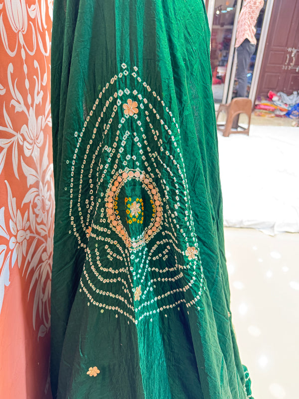 PURE GAZI SILK BHANDEJ LEHENGA
