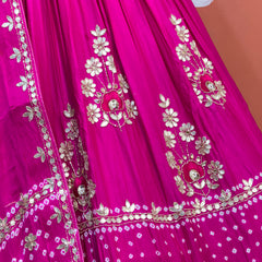 PURE GAZI SILK BHANDEJ LEHENGA