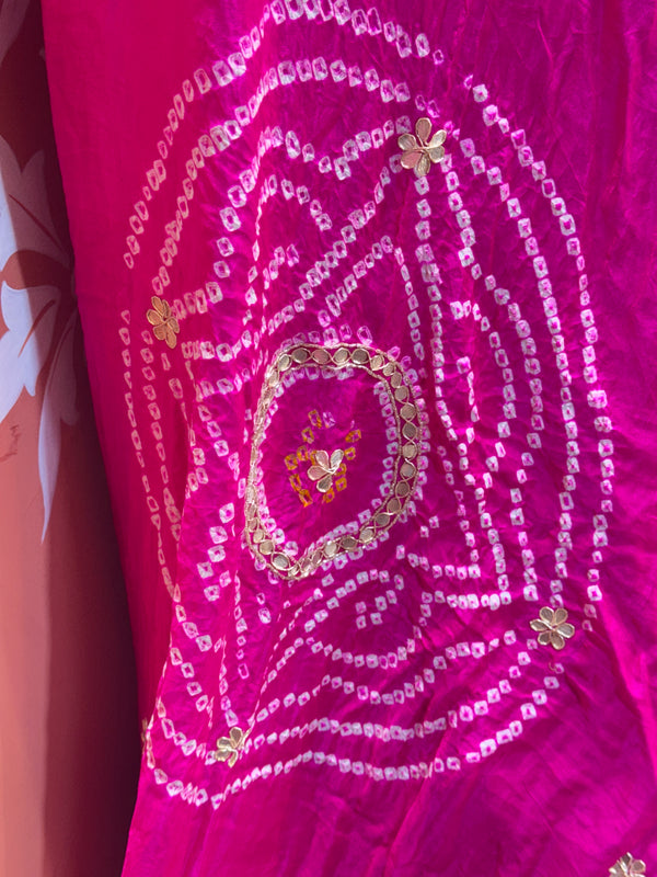 PURE GAZI SILK BHANDEJ LEHENGA