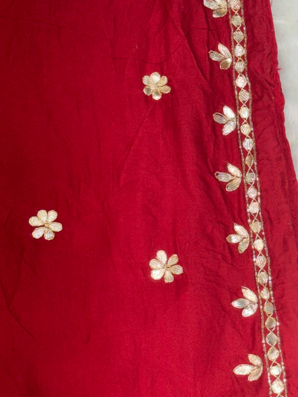 PURE GAZI SILK BHANDEJ LEHENGA