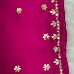 PURE GAZI SILK BHANDEJ LEHENGA