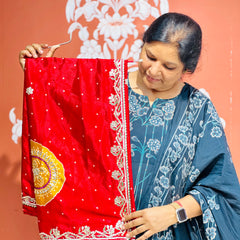 PURE CHINON GOTA PATTI SAREE