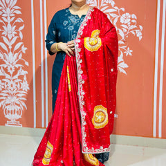 PURE CHINON GOTA PATTI SAREE