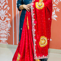 PURE CHINON GOTA PATTI SAREE