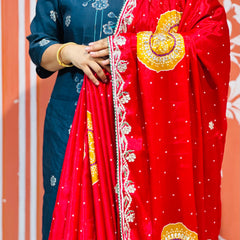 PURE CHINON GOTA PATTI SAREE