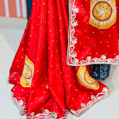 PURE CHINON GOTA PATTI SAREE