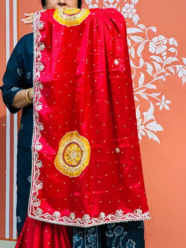 PURE CHINON GOTA PATTI SAREE