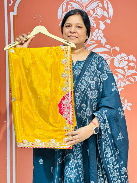 PURE CHINON GOTA PATTI SAREE