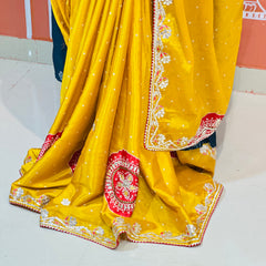 PURE CHINON GOTA PATTI SAREE