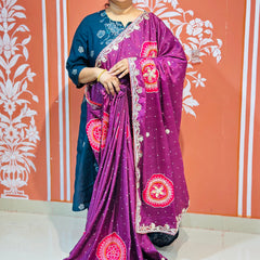 PURE CHINON GOTA PATTI SAREE