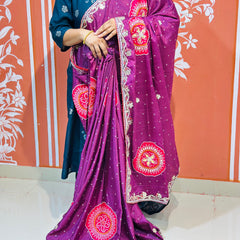 PURE CHINON GOTA PATTI SAREE
