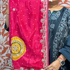 PURE CHINON GOTA PATTI SAREE
