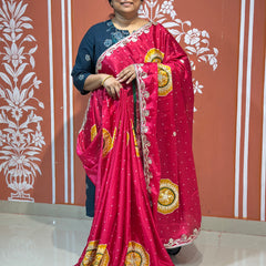 PURE CHINON GOTA PATTI SAREE