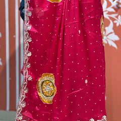 PURE CHINON GOTA PATTI SAREE