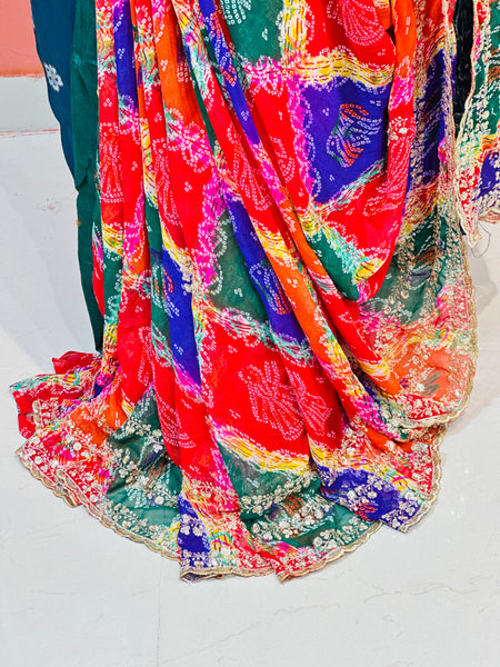MULTICOLOUR CARNIVAL GEORGETTE SAREE